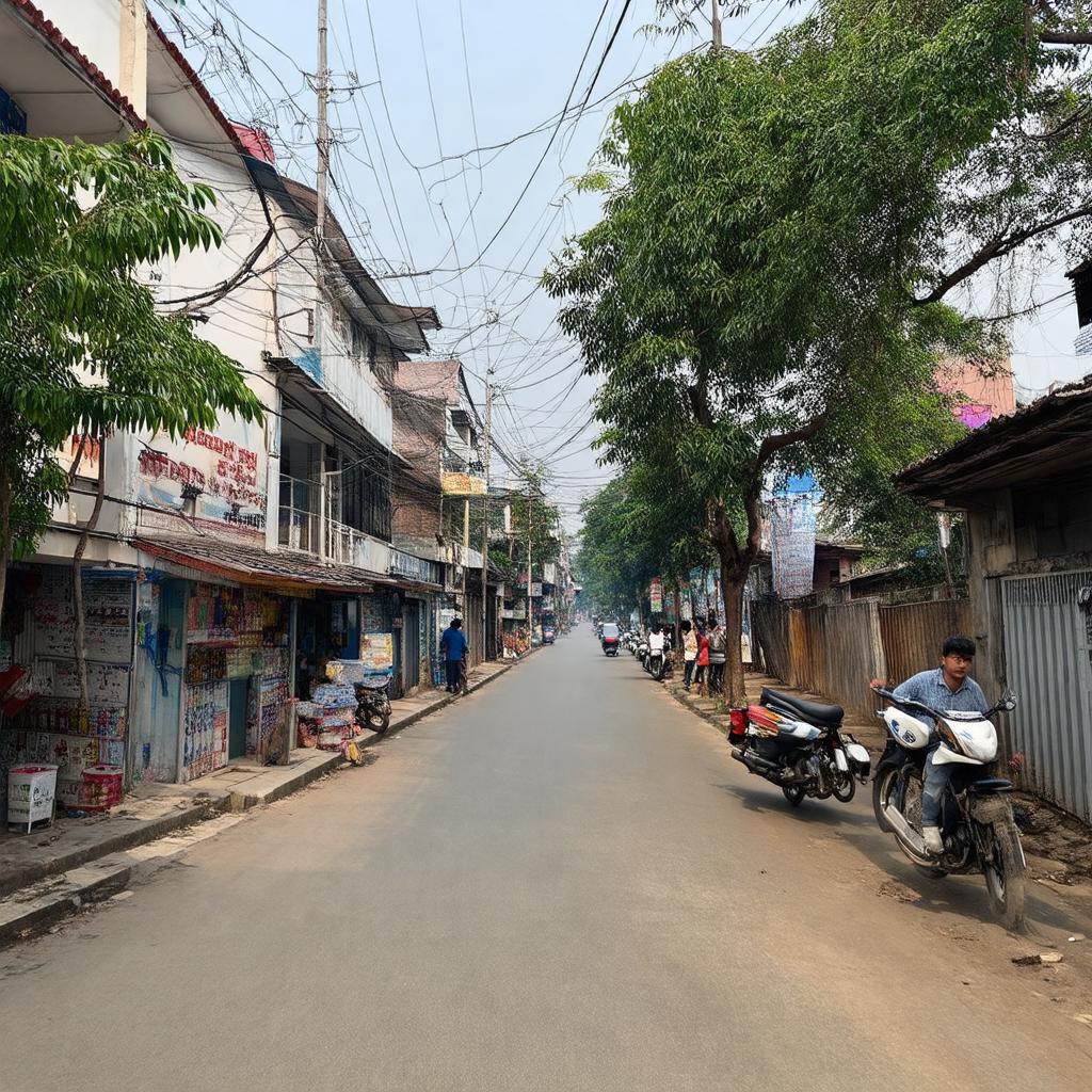Pho Tram Long Bien Ha Noi khung canh pho phuong thanh binh